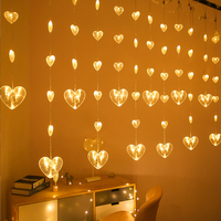 Outdoor Eiszapfen Fee String Licht Fenster Wand Schlafzimmer Hochzeits feier Weihnachten dekorative Herzform Led String Vorhang Lichter