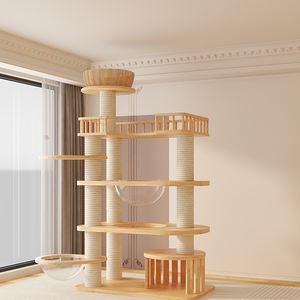 Massivholz verdicktes PVC Katzen spielzeug Großer Luxus <span class=keywords><strong>Maine</strong></span> <span class=keywords><strong>Coon</strong></span> Painted Modern Water proof Premium Kratz baum Hergestellt von Premium Hersteller - Product Image 4