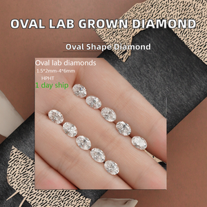 Joyería D'vins, Diamantes Cultivados en Laboratorio, Corte Ovalado, HPHT, Melee, Corte Excelente, Certificado VS1, Piedras Sueltas 4*6 - Product Image 2