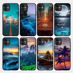 TPU सिलिकॉन रक्षक मामले के लिए महासागर पहाड़ी दृश्यों फोन कवर दृश्यों फोन के मामले में iPhone सबसे स्मार्ट फोन