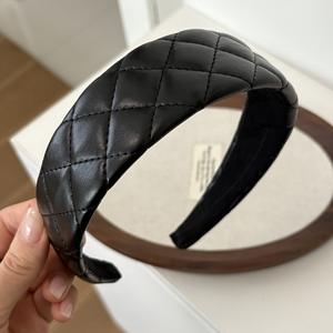 Serre-tête en cuir PU de haute qualité, couleur unie, pour femmes, usage quotidien - Product Image 5