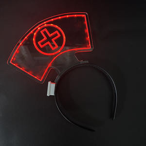 Bando topi Suster LED lucu bando bercahaya berkedip bando karnaval Cosplay Halloween aksesoris kepala pesta dekorasi alat peraga foto - Product Image 5