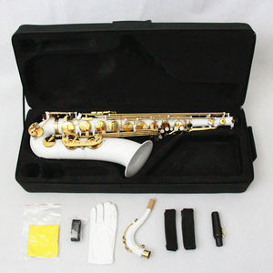 <span class=keywords><strong>Saxofón</strong></span> Tenor Barato al por Mayor, Cuerpo <span class=keywords><strong>de</strong></span> Laca Blanca con Llaves <span class=keywords><strong>de</strong></span> Laca Dorada, <span class=keywords><strong>Saxofón</strong></span> Tenor con <span class=keywords><strong>Boquilla</strong></span> - Product Image 5