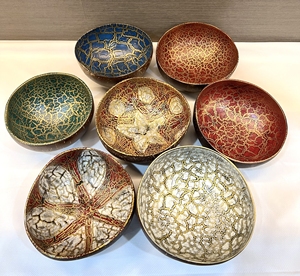 Cuenco de coco Venta caliente hecho a mano laca Coco Shell Bowl Set Vietnam Factory Utensilios de cocina al por mayor - Product Image 4