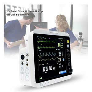 Xách tay đa Thông số Vet ECG SpO2 Thiết bị giám sát độ phân giải cao thú y multiparameter Monitor - Product Image 1