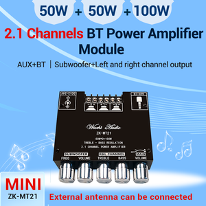 Module amplificateur audio AUX/USB 2.1 canaux ZK-MT21 version Core pour système audio de salon (caisson de basses, médiums, aigus) - Product Image 5
