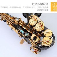Small Curved Tube soprano Saxophone Bb Key Brass Black Nickel Finish Professional Performance-grade Woodwind Instrument