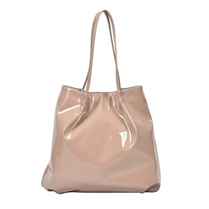 Women's Patent PU <b>Leather</b> Tote Handbag Glossy Shiny Shoulder <b>Bag</b> with Back Zipper Pocket Large Capacity Daily Handbag - Product Image 1