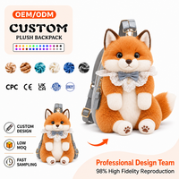 Sac à dos en peluche pour chat OEM ODM, super doux, sacs en peluche animaux en peluche, bretelles réglables, sac à dos en peluche mignon