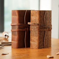 Carnet de notes en cuir Crazy Horse vintage imprimé et fait main avec papier écologique format A6 – Cadeau idéal pour étudiant