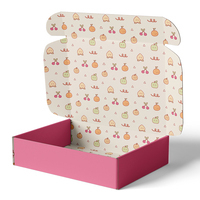 Hochwertige Maßgefertigte Kostenlose Muster Rosa Kleidungsversandkartons Wellpappe-Versandboxen Schuh-Geschenkbox für Verpackungen