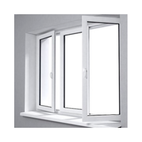 Ventana Abatible de PVC de Doble Acristalamiento UPVC de Diseño Europeo Apertura Sencilla Personalizable Venta al por Mayor de Fábrica Diseño Gráfico
