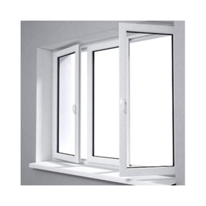 Thiết kế Châu Âu uPVC đôi kính Swing PVC khuôn cửa sổ duy nhất mở tùy chỉnh nhà máy bán buôn thiết kế đồ họa - Product Image 3