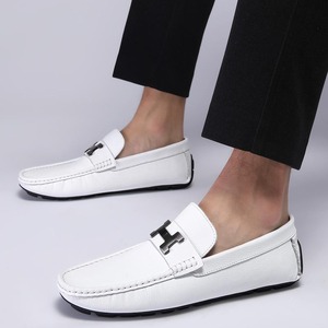 Chaussures pour hommes, mocassins, chaussures décontractées, chaussures en cuir, chaussures de navigation plates colorées grande taille pour le printemps - Product Image 2