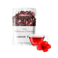 Thé Détox Herbal LIFEWORTH Minceur Amincissant Certifié ISO, Fleur d'Hibiscus Séchée pour Adultes, Sans Sucre, Sans Caféine