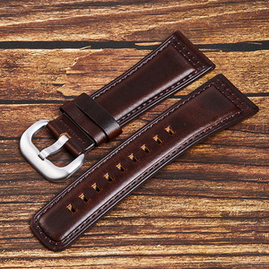 Nueva Correa de Reloj de Cuero Genuino Encerado Estilo Vintage con Hebilla de Pin para Relojes Elegantes de 28MM para Hombre - Product Image 2