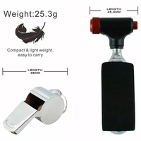 Pompe à air pour pneus de vélo CO2 de qualité supérieure avec manomètre, compatible avec les valves Schrader et Presta rouges, facile et sûre pour les VTT et les vélos de route