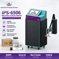 효율적인 산업용 UV 컬러 프린터 기계 IPS-6506 최대 6헤드 확장 가능, 대량 생산 라인 코딩용