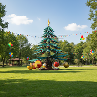 Manèges de fête foraine sur le thème de Noël, jeux de carnaval et attractions de parc d'attractions en promotion