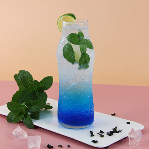 Elementi essenziali per Cocktail miele profumato 730ml sapore di arancia blu per Bar Bubble Tea latte tè alla frutta bottiglia di vetro da tè - Product Image 4