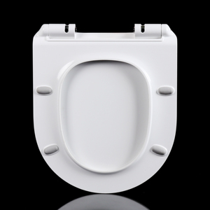 Chine Sanitaire Soft Close UF Hygiénique Mat Finition Noir Tenture Murale Mince Siège De Toilette Avec Amortisseur - Product Image 2