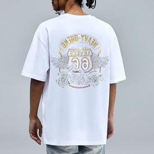 Nouveau T-shirt Homme de Luxe à Strass Brillants et Paillettes, Coupe Oversize, Personnalisable avec Votre Logo – Collection Tendance - Product Image 1
