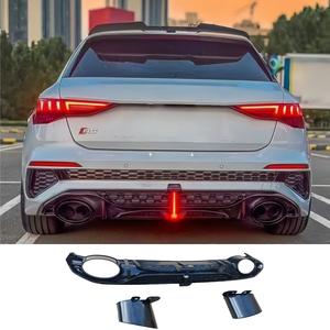 Difusor Trasero <span class=keywords><strong>RS3</strong></span> 8Y de Fibra de Carbono con Patrón de Fibra de Carbono, Material PP, Negro Plateado, para <span class=keywords><strong>Audi</strong></span> A3 8Y, <span class=keywords><strong>2021</strong></span>-2024 - Product Image 1