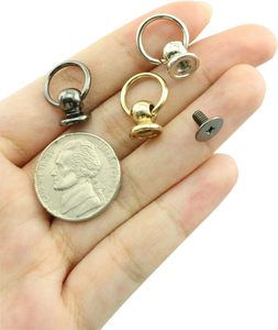 Kit de rivets à tête ronde à visser avec anneau de traction, couleurs assorties, en métal, pour accessoires de bricolage faits à la main, clous et tachettes pour cuir - Product Image 6