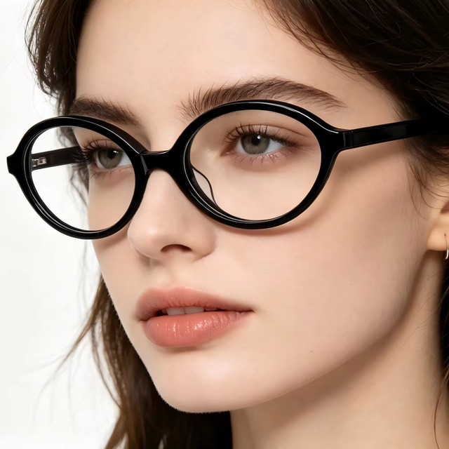 UAN UAI 2026 New Oval High-Quality Slim Acetate Optical Frame, Fashion Trendy & Cost-Effective
