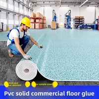 Tapis de sol résistants à l'usure en plastique PVC épaissi par clic moderne commercial pour l'école d'hôpital de bureau ciment directement posé