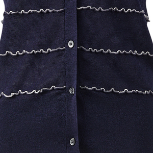 Cardigan da <span class=keywords><strong>Donna</strong></span> di Alta Qualità Personalizzato OEM ODM, Stile Nautico a Righe, Collo Tondo, 80% <span class=keywords><strong>Lino</strong></span> 20% Nylon, Traspirante - Product Image 5