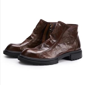 Botas de Tobillo de Cuero Genuino para Hombre, Primavera y Verano, Moda, Estilo Casual, con Cierre Lateral, para Exteriores - Product Image 4