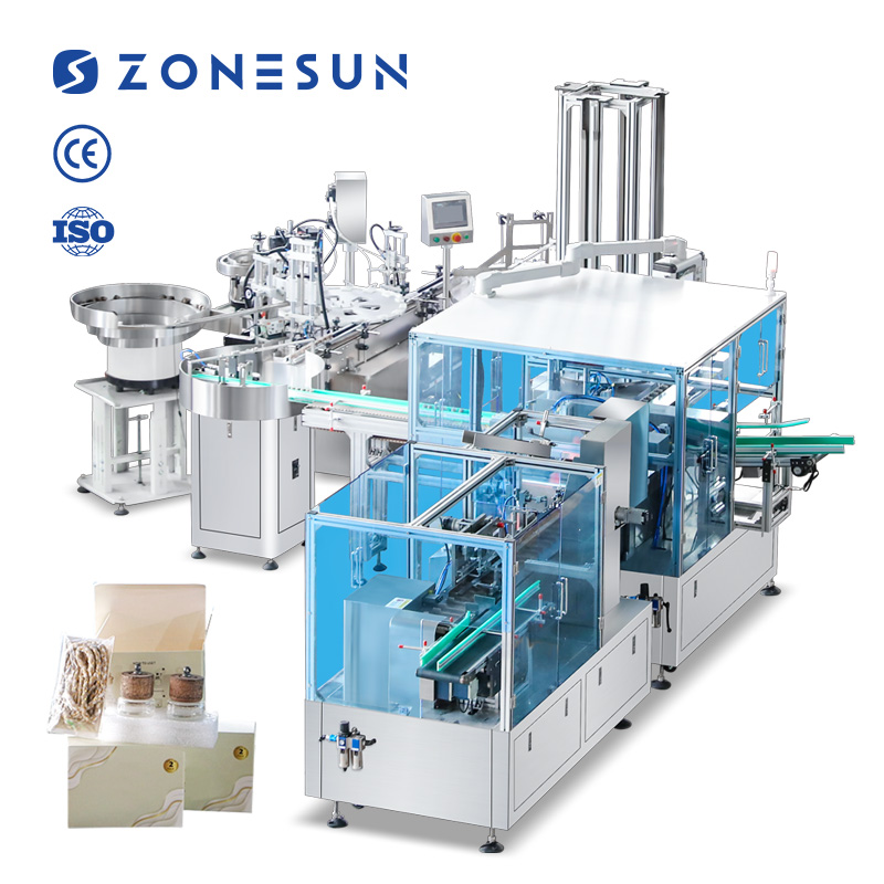 ZONESUN ZS-AFCL11 Full Automatic Car Diffuser Essential Oils Cartoning Packaging Production Bottling Line