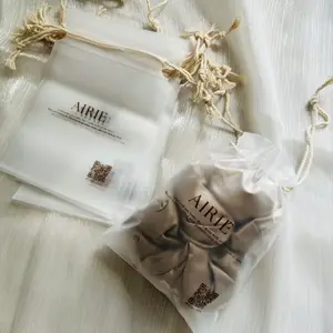 Sacola de biquíni ecológica pequena personalizada com cordão, sacola de plástico para roupas, embalagem de poliéster fosco