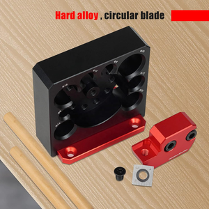 調整可能アルミニウム合金木工ダボメーカー 電動ドリル用丸棒補助工具 - Product Image 3