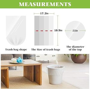 Huamaohengchun 3 Gallon 150 Counts Small Trash Bags Garbage Bags, Bathroom Trash Can Bin Liners, Small Plastic Bags - Product Image 3