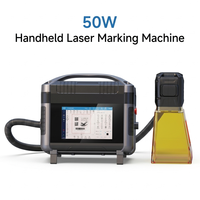 Machine de marquage laser portable 50W, réglable en hauteur, pour la gravure sur métal, acier inoxydable, pierre, acrylique, caoutchouc