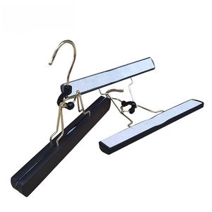 Cintre en <span class=keywords><strong>bois</strong></span> multifonctionnel personnalisé avec logo <span class=keywords><strong>pour</strong></span> extensions de cheveux, pince personnalisée <span class=keywords><strong>pour</strong></span> pantalons et perruques - Product Image 3