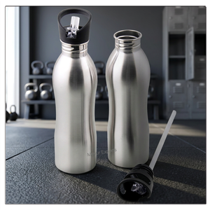 Single Wall <b>750ml</b> Stainless Steel Classic Sports Water <b>Bottle</b> Plastic Lid HANDGRIP Direct Drinking Eco-Friendly Gym Use Tumbler - Product Image 4