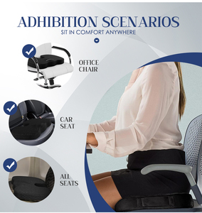 Coussin ergonomique en mousse à mémoire <span class=keywords><strong>de</strong></span> <span class=keywords><strong>forme</strong></span> pour chaise <span class=keywords><strong>de</strong></span> bureau et voiture, soulagement <span class=keywords><strong>de</strong></span> la sciatique et des douleurs dorsales - Product Image 5