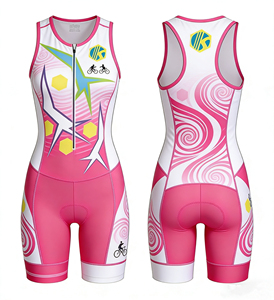 Nuovo Arrivo: Completo Sportivo da Donna in Spandex e Poliestere, Senza Maniche con <span class=keywords><strong>Pantaloni</strong></span>, Colori Vivaci, Logo Personalizzato, Set Triatlson - Product Image 1