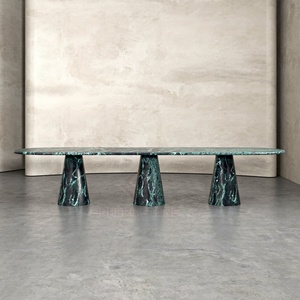 Mesa de Comedor Extra Grande de Mármol <span class=keywords><strong>Verde</strong></span> Apli, Muebles de Piedra Natural Personalizados, Mesas de Lujo para Interiores de Prestigio - Product Image 1