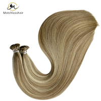 Cheveux vierges russes naturels non traités, ondulés, pré-collés, avec kératine, couleur blonde, pointe en K, sains, qualité italienne, vente en gros