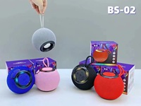 Speaker BS-02 Mini tahan air IPX-6, desain ringkas, suara bass stereo, portabel, LED RGB, untuk olahraga luar ruangan