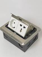 Prise de sol escamotable MAADN, norme britannique, encastrée pour mobilier de bureau, 13A/16A, IP44, 2 prises, Royaume-Uni, 250V