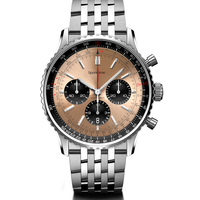SPARKTIME calendrier d'affaires alarme analogique mouvement mécanique 3Bar étanche couleur argent montre de luxe pour hommes