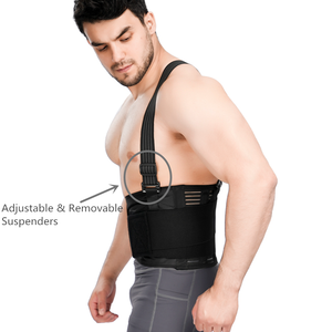 Gilet élastique unisexe noir renforcé pour le bas du <span class=keywords><strong>dos</strong></span>, ceinture pour soutenir les douleurs lombaires - Product Image 2