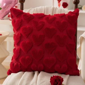 Funda <span class=keywords><strong>de</strong></span> Almohada Cuadrada <span class=keywords><strong>de</strong></span> Felpa para el Día <span class=keywords><strong>de</strong></span> San Valentín, con Bordado <span class=keywords><strong>de</strong></span> <span class=keywords><strong>Amor</strong></span>, Diseño <span class=keywords><strong>de</strong></span> Corazón Jacquard, Estilo Moderno y Simple para Sala <span class=keywords><strong>de</strong></span> Estar, Sofá, Hogar, Festividades - Product Image 4