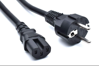 3 Pin 16A Eu Standard CEE 7/7 Schuko Straight Plug to IEC C15 AC Cable Power Cord Extension Cord Supplies for UPS/PDU