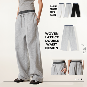 <span class=keywords><strong>Treillis</strong></span> tissé <span class=keywords><strong>de</strong></span> haute qualité Double taille conception YKH 280GSM hommes pantalons longs pantalons <span class=keywords><strong>de</strong></span> sport doux pour hommes - Product Image 1